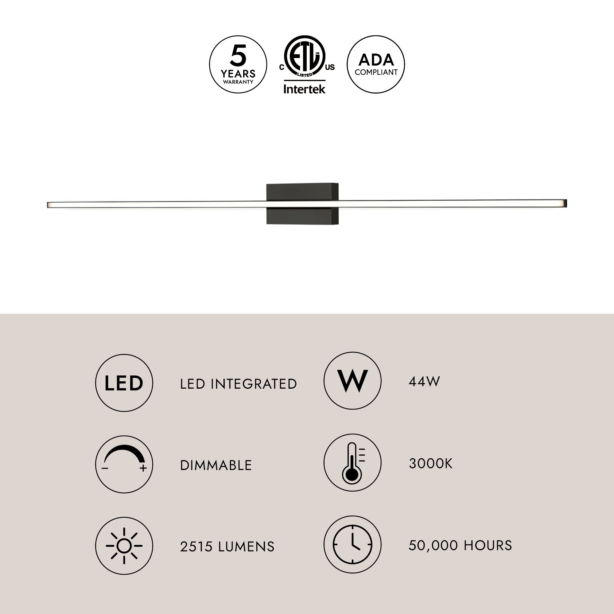 Vega Minor 48-in Wall Sconce