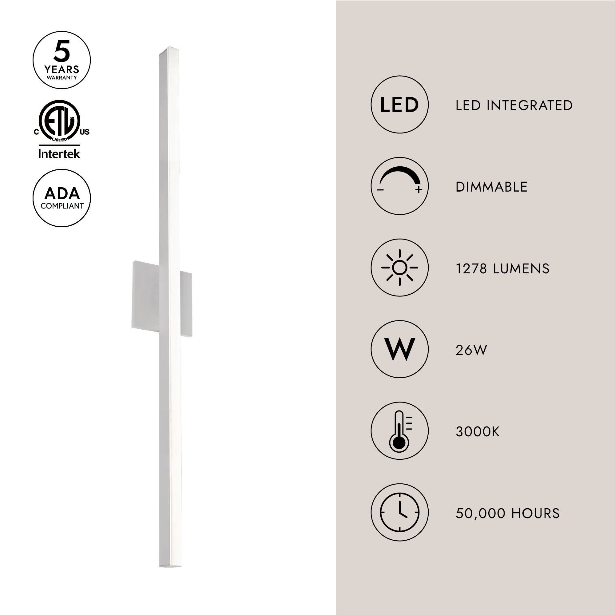 Vega 36-in Wall Sconce