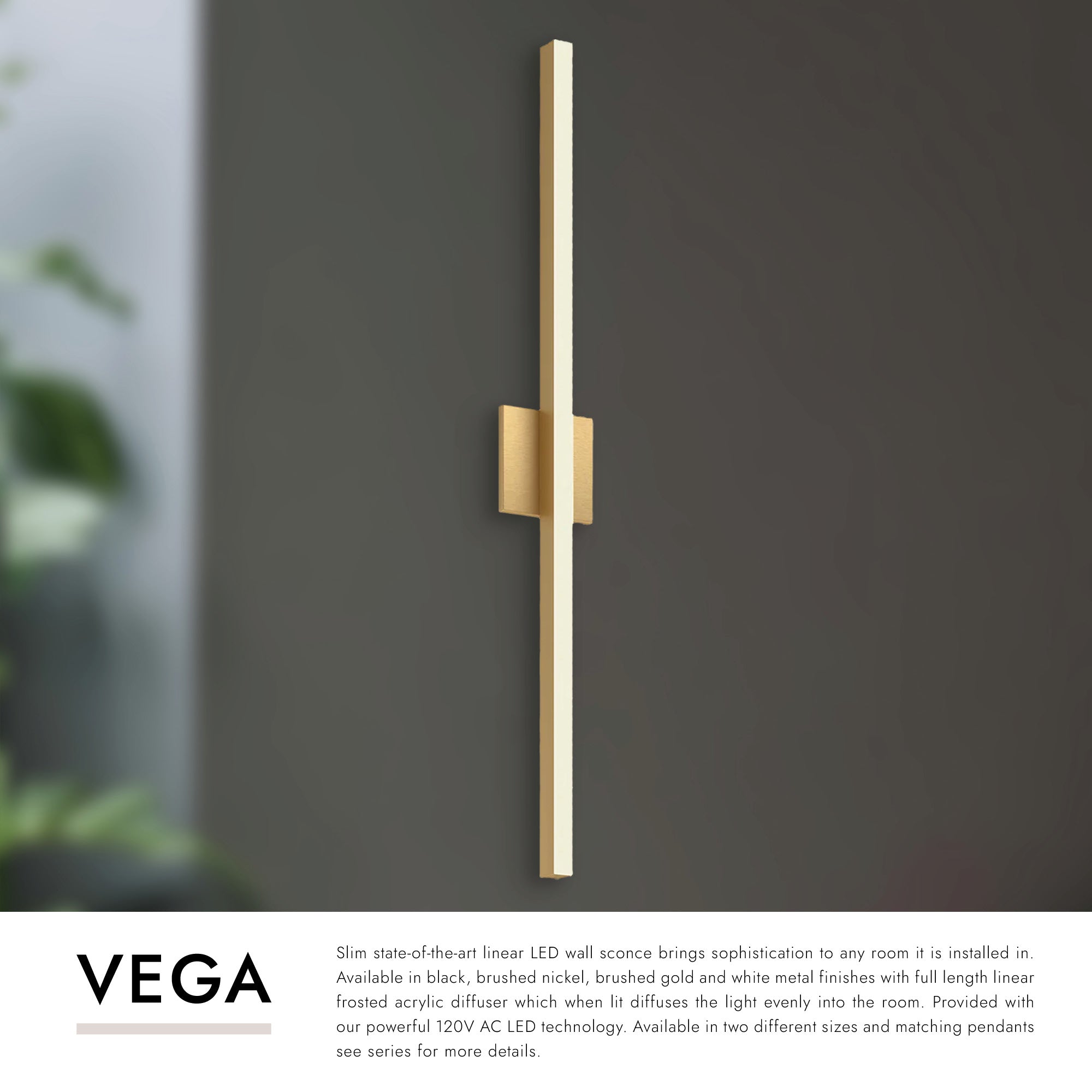Vega 36-in Wall Sconce