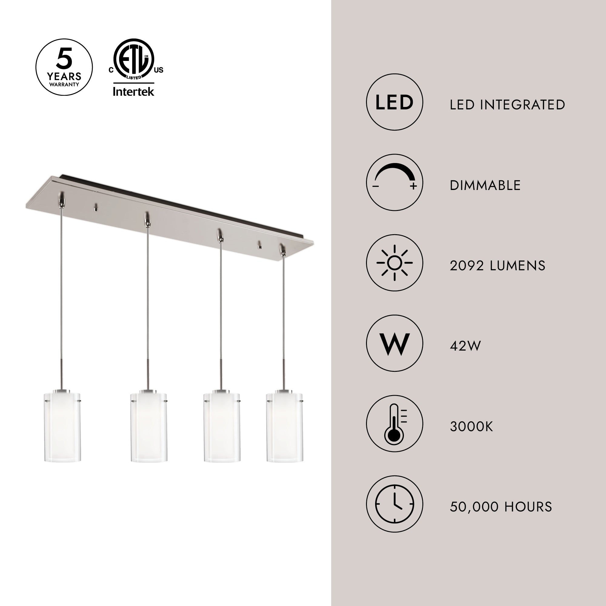 Verona 4-in 4 Head Multi Pendant