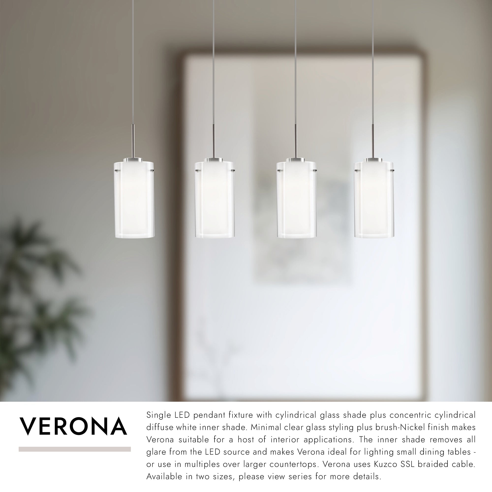 Verona 4-in 4 Head Multi Pendant