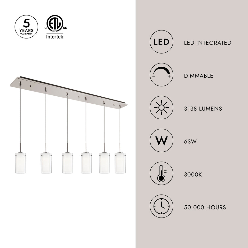 Verona 4-in 6 Head Multi Pendant
