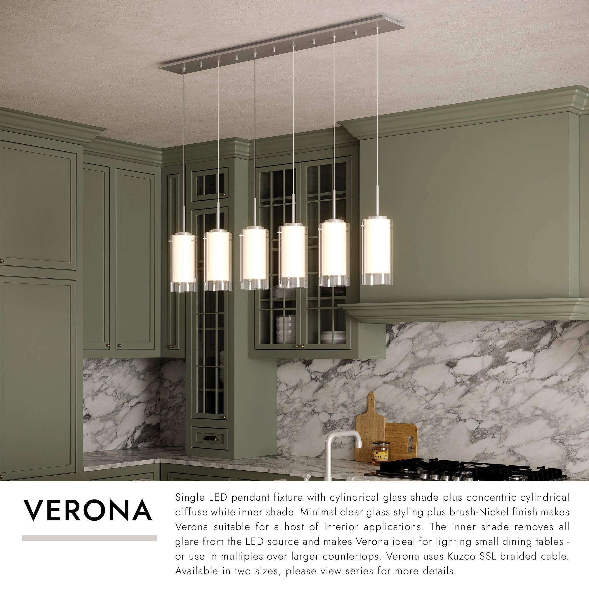 Verona 4-in 6 Head Multi Pendant