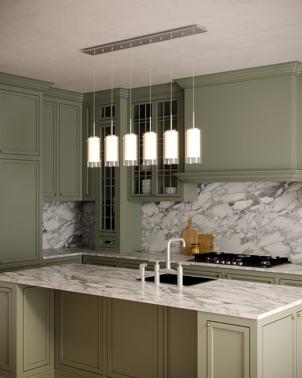 Verona 4-in 6 Head Multi Pendant
