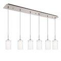 Verona 4-in 6 Head Multi Pendant — Brushed Nickel