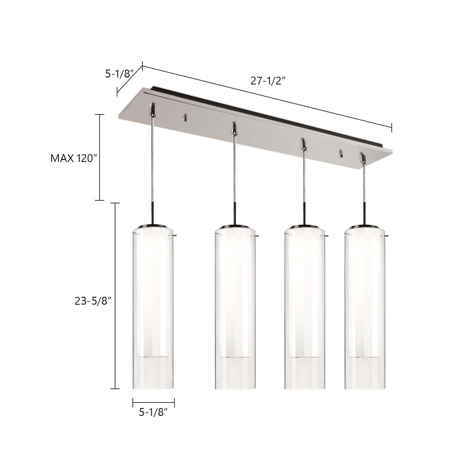 Verona 5-in 4 Head Multi Pendant