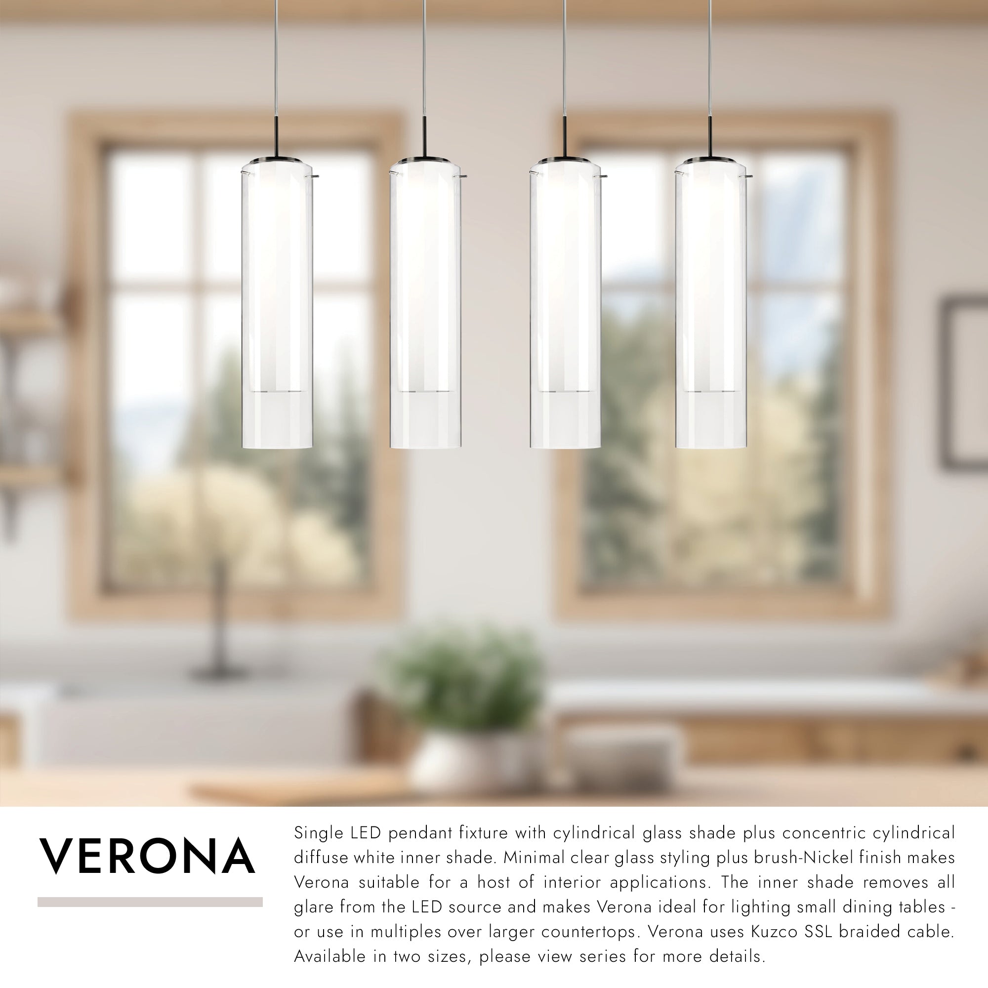 Verona 5-in 4 Head Multi Pendant