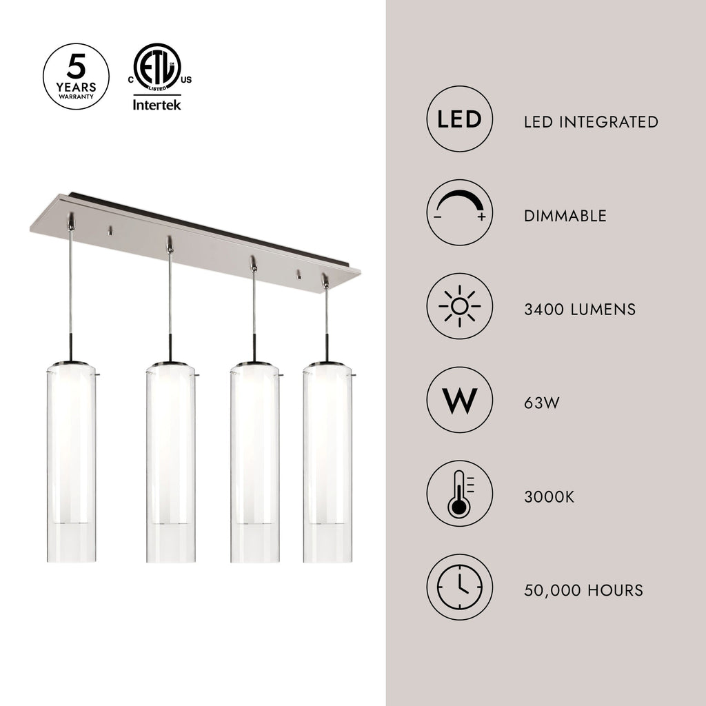 Verona 5-in 4 Head Multi Pendant