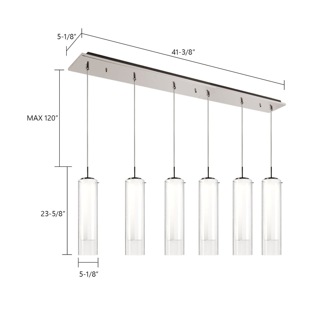Verona 5-in 6 Head Multi Pendant