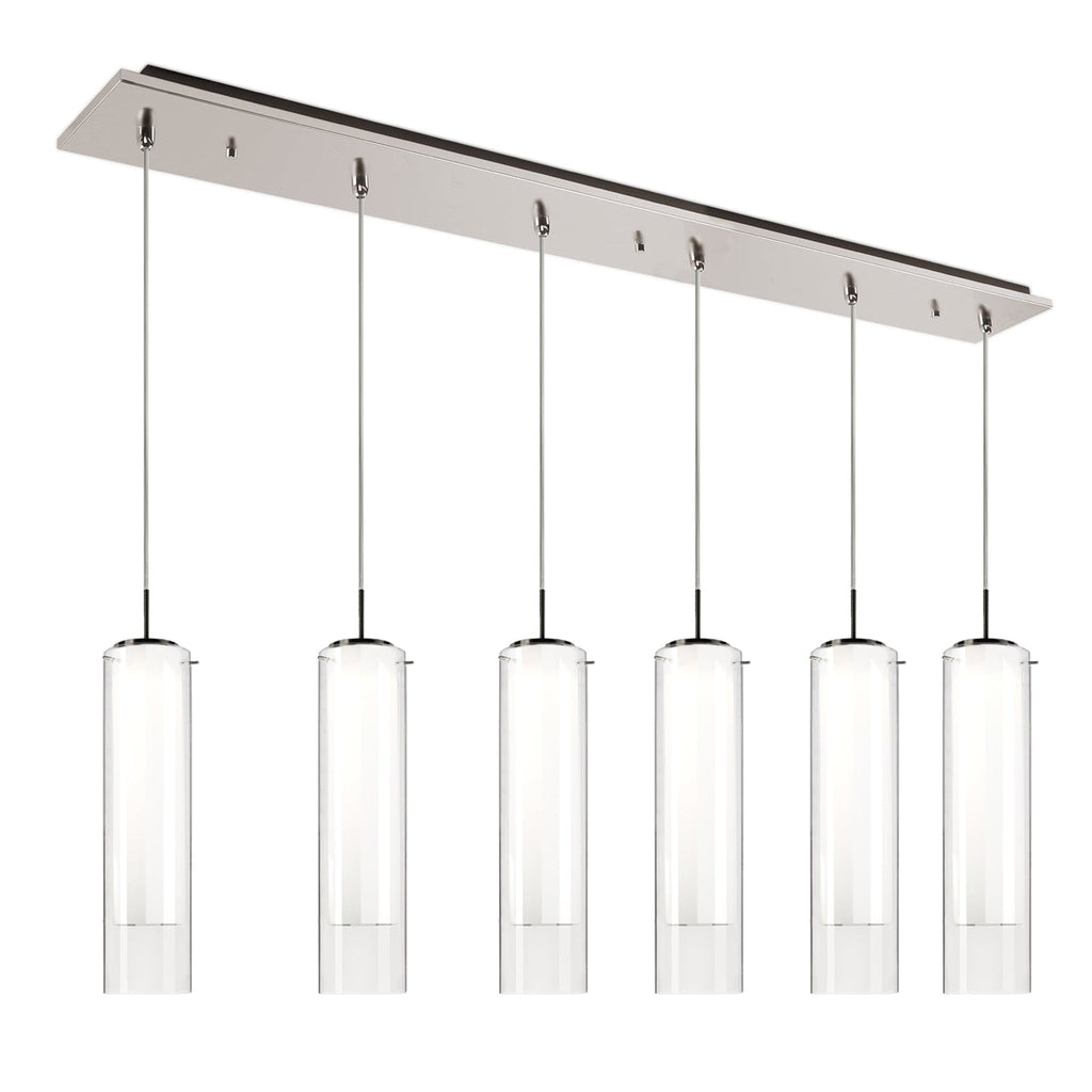 Verona 5-in 6 Head Multi Pendant — Brushed Nickel