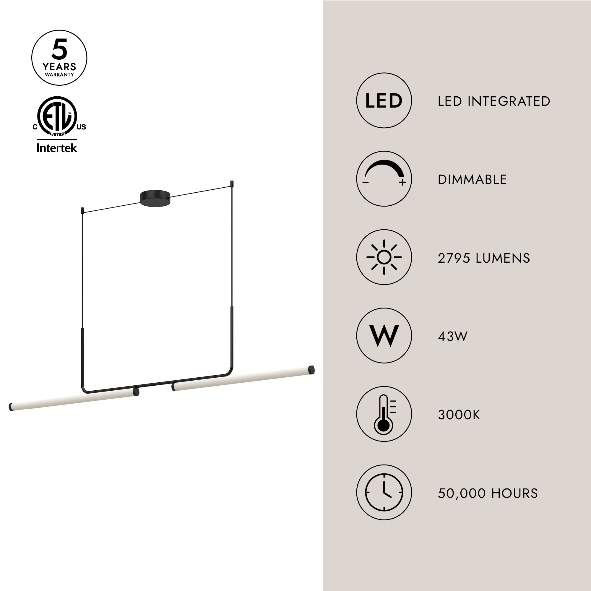 Vesper 73-in Linear Pendant