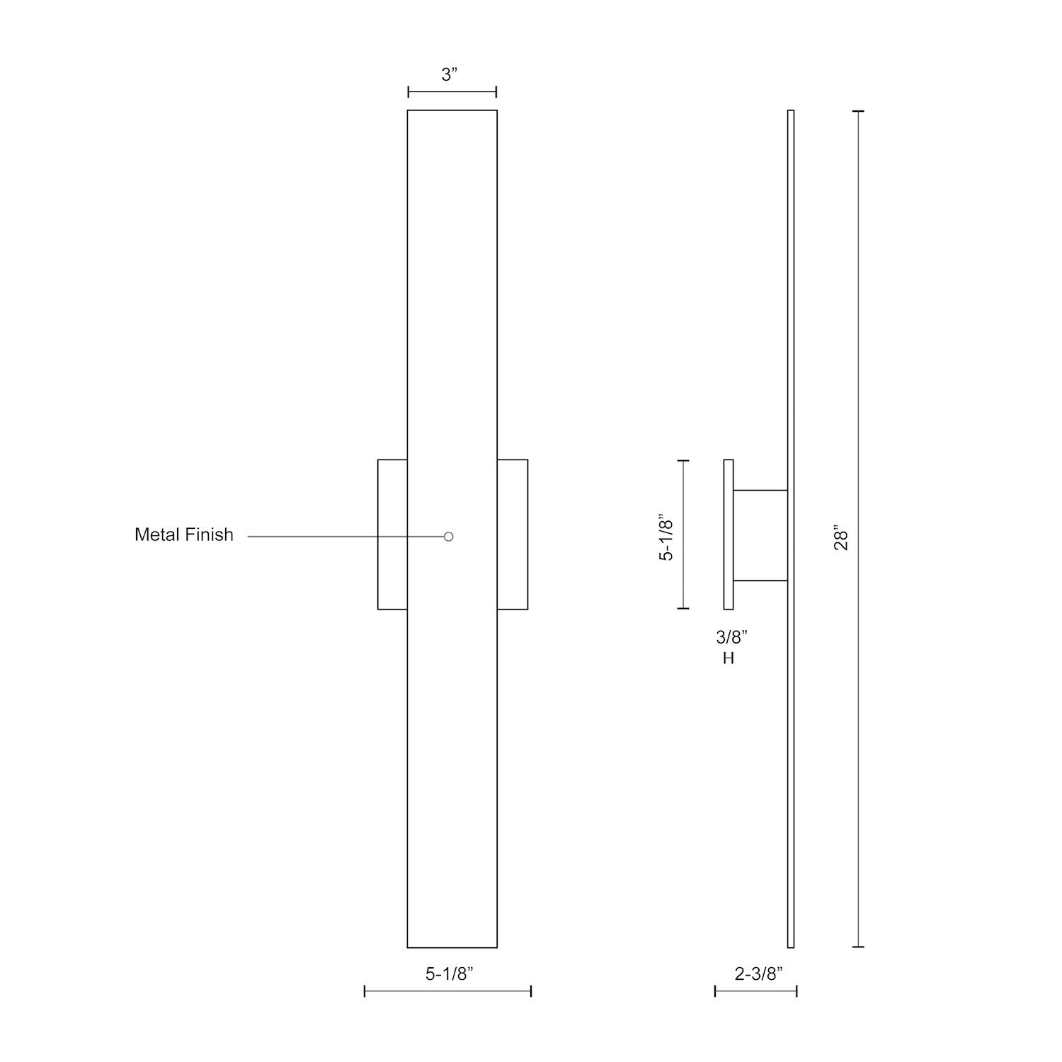 Vesta 28-in All-terior Wall Light