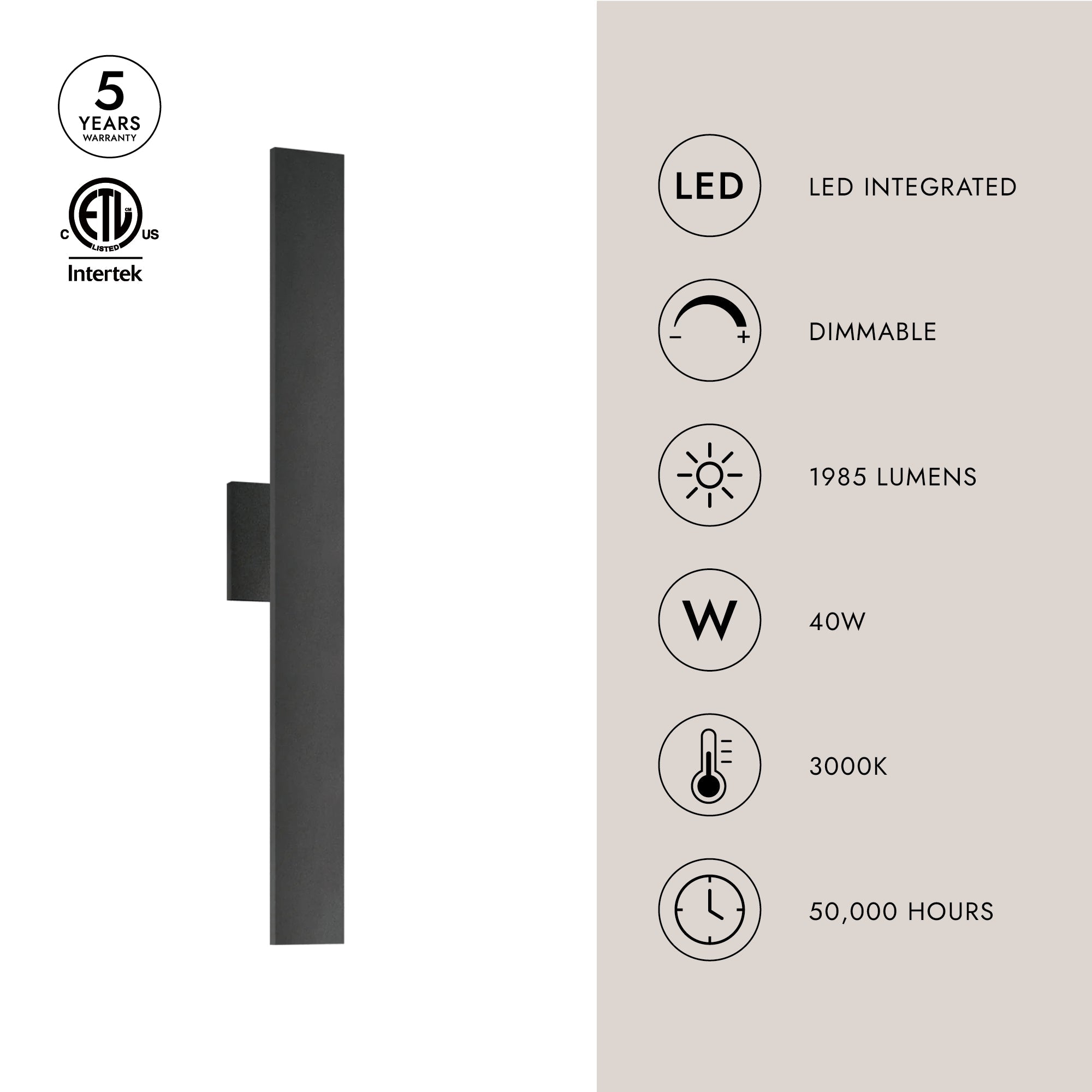 Vesta 36-in All-terior Wall Light