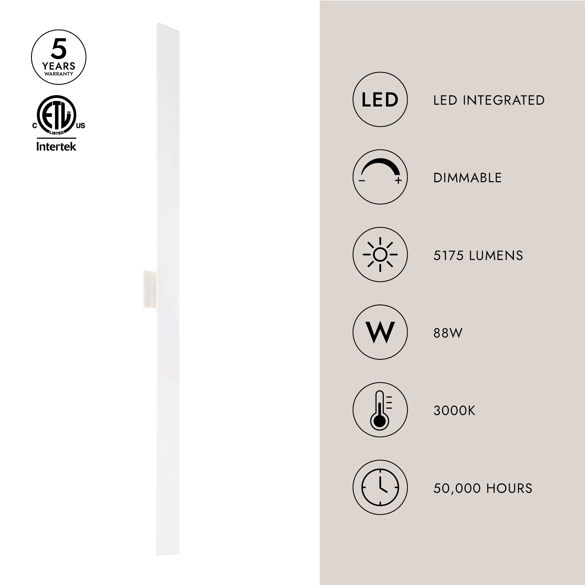 Vesta 72-in All-terior Wall Light
