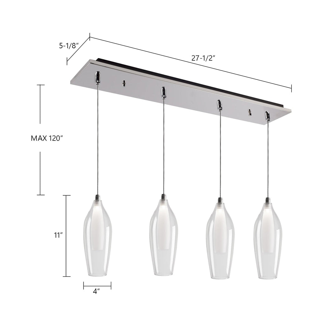 Victoria 4-in 4 Head Multi Pendant