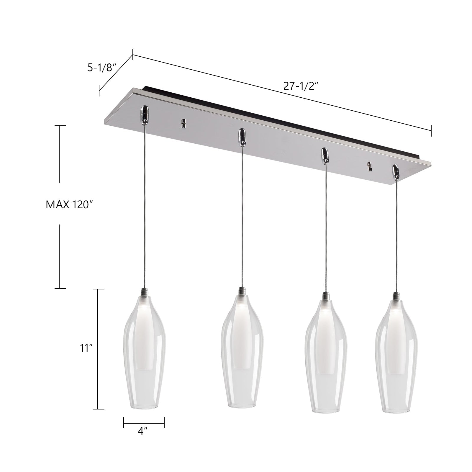 Victoria 4-in 4 Head Multi Pendant