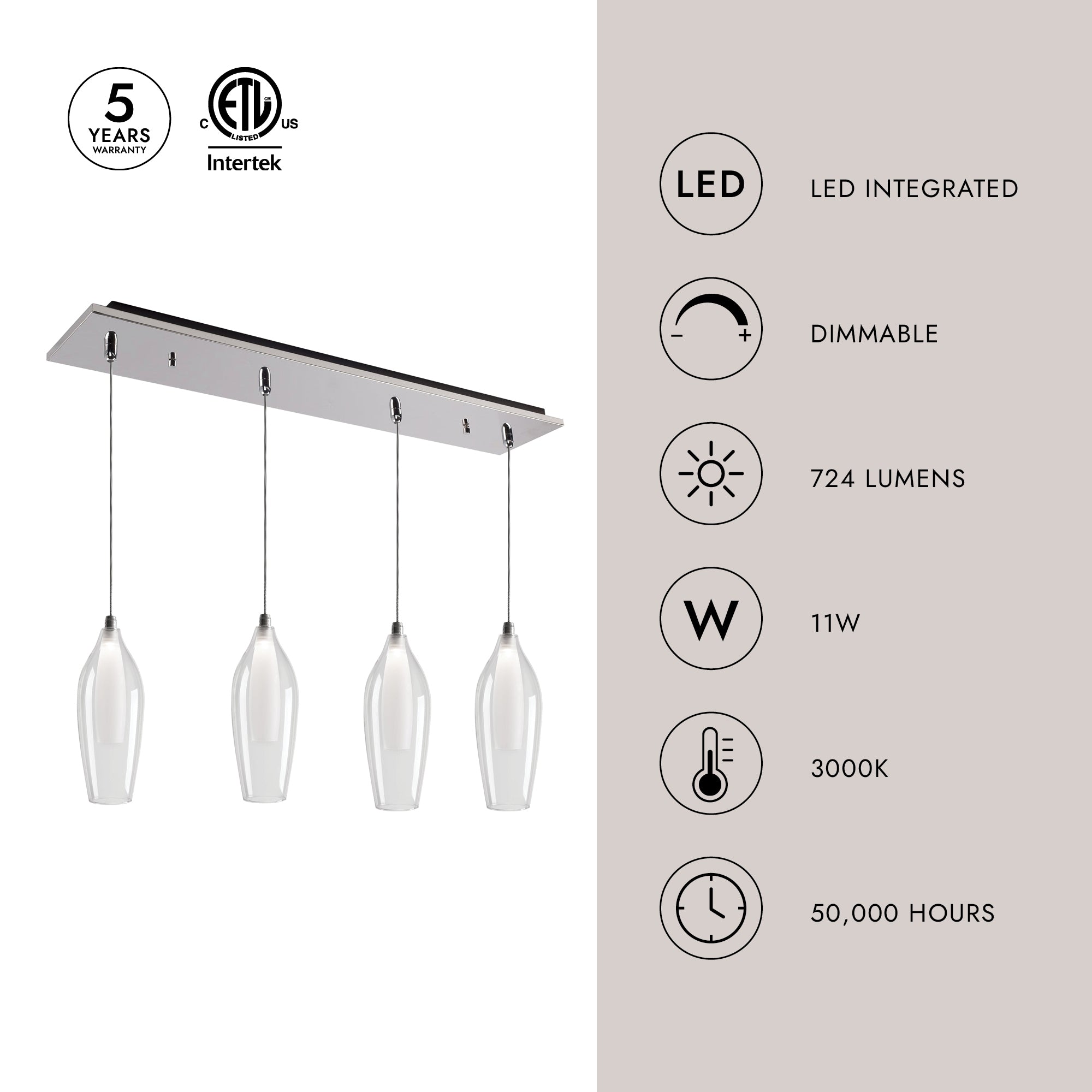 Victoria 4-in 4 Head Multi Pendant