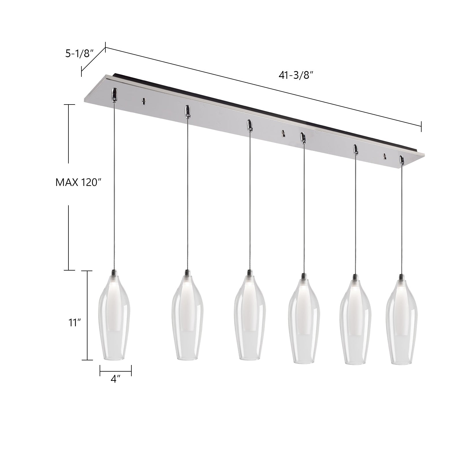 Victoria 4-in 6 Head Multi Pendant