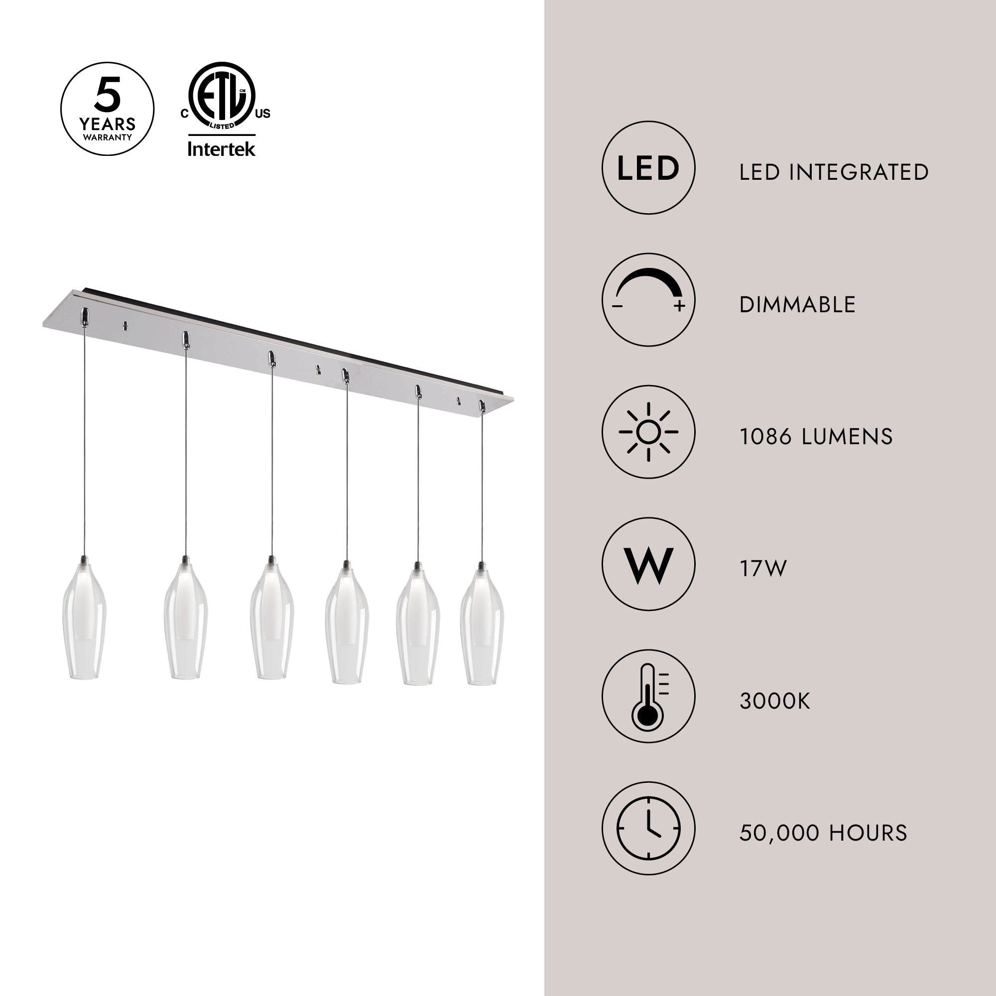 Victoria 4-in 6 Head Multi Pendant