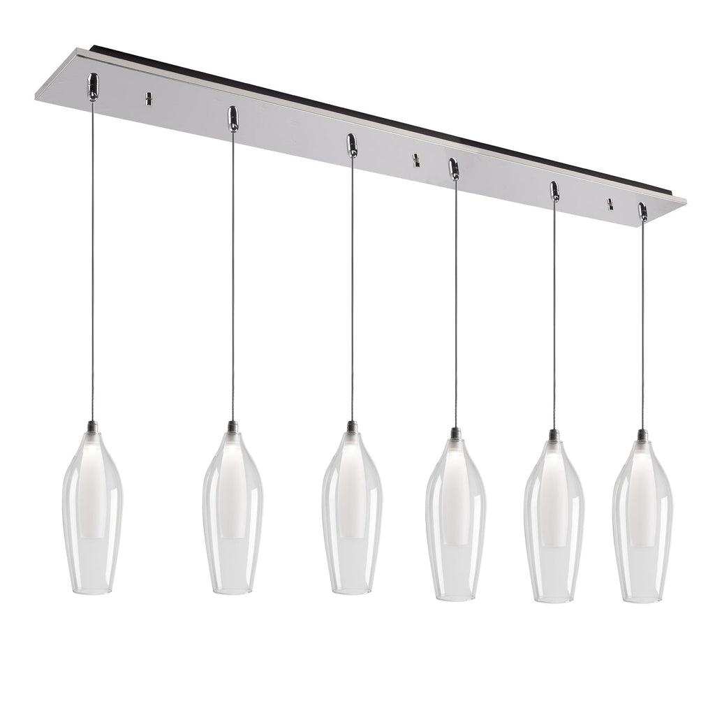 Victoria 4-in 6 Head Multi Pendant — Chrome