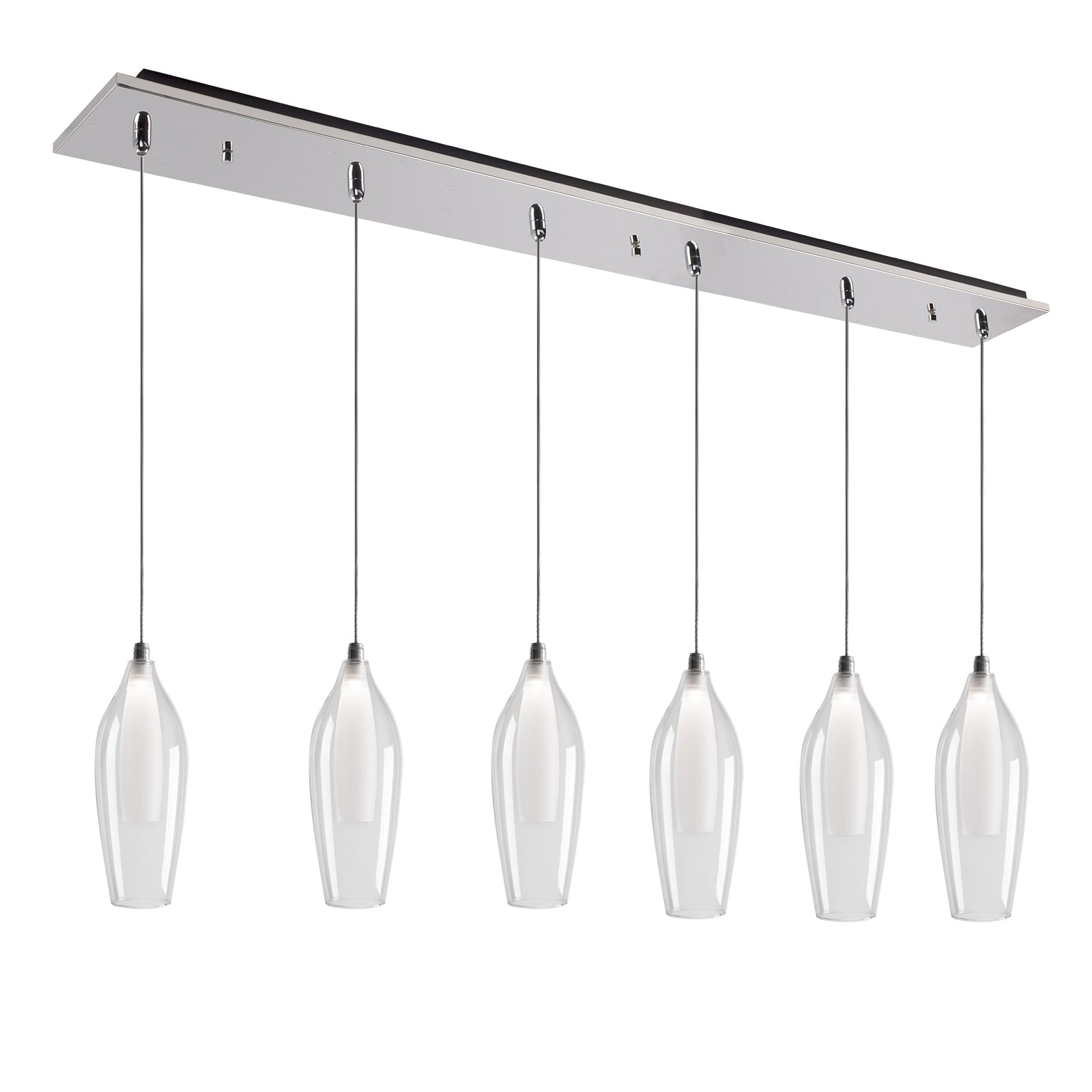Victoria 4-in 6 Head Multi Pendant — Chrome