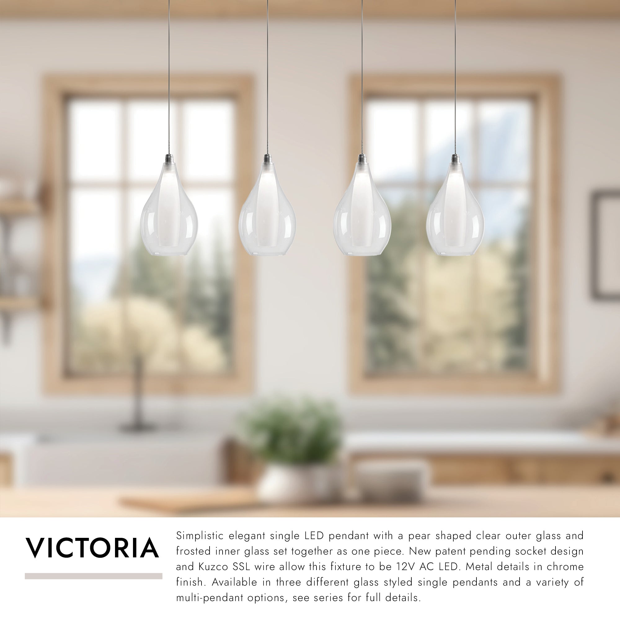 Victoria 5-in 4 Head Multi Pendant