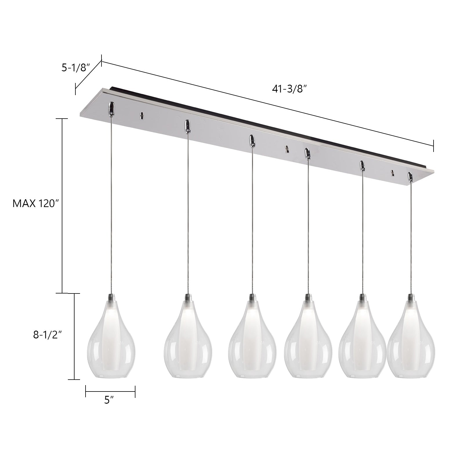 Victoria 5-in 6 Head Multi Pendant