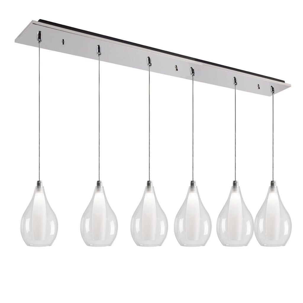 Victoria 5-in 6 Head Multi Pendant — Chrome
