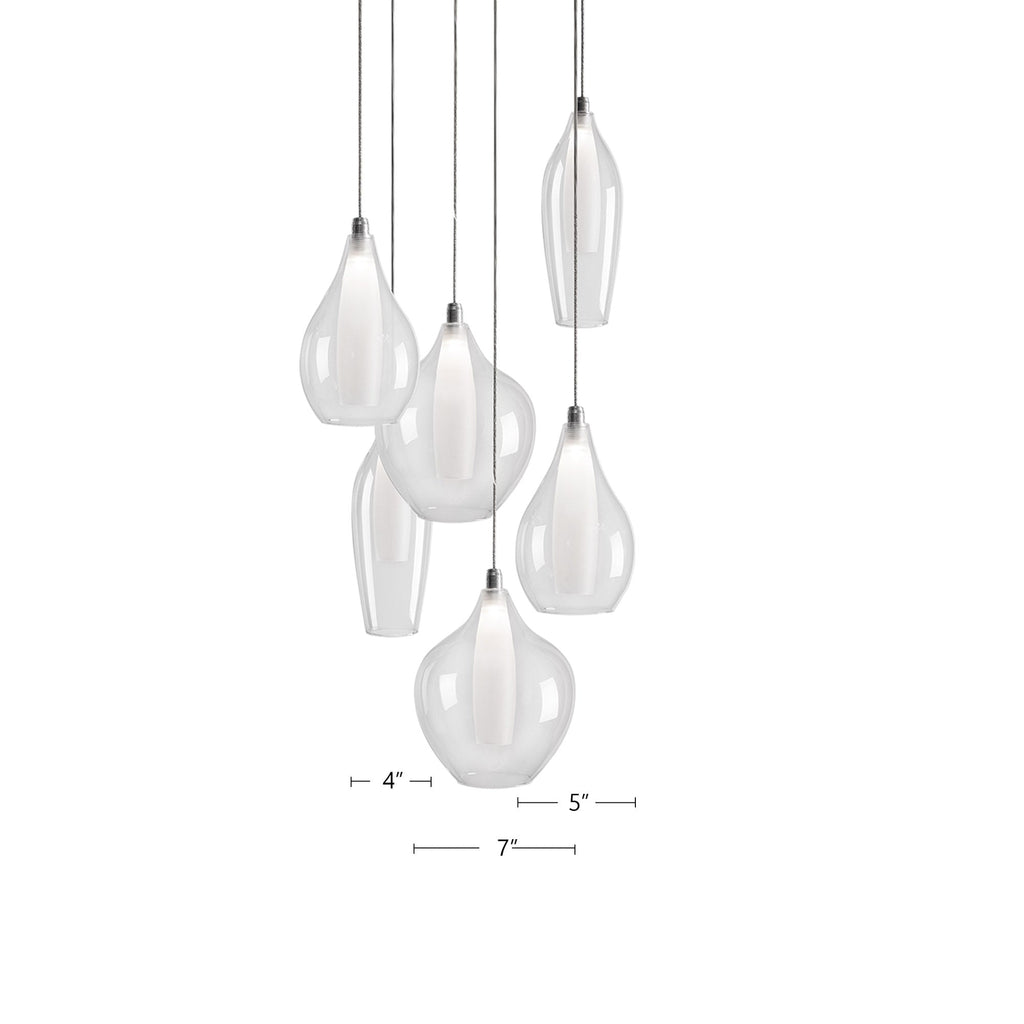 Victoria 6 Head Multi Pendant
