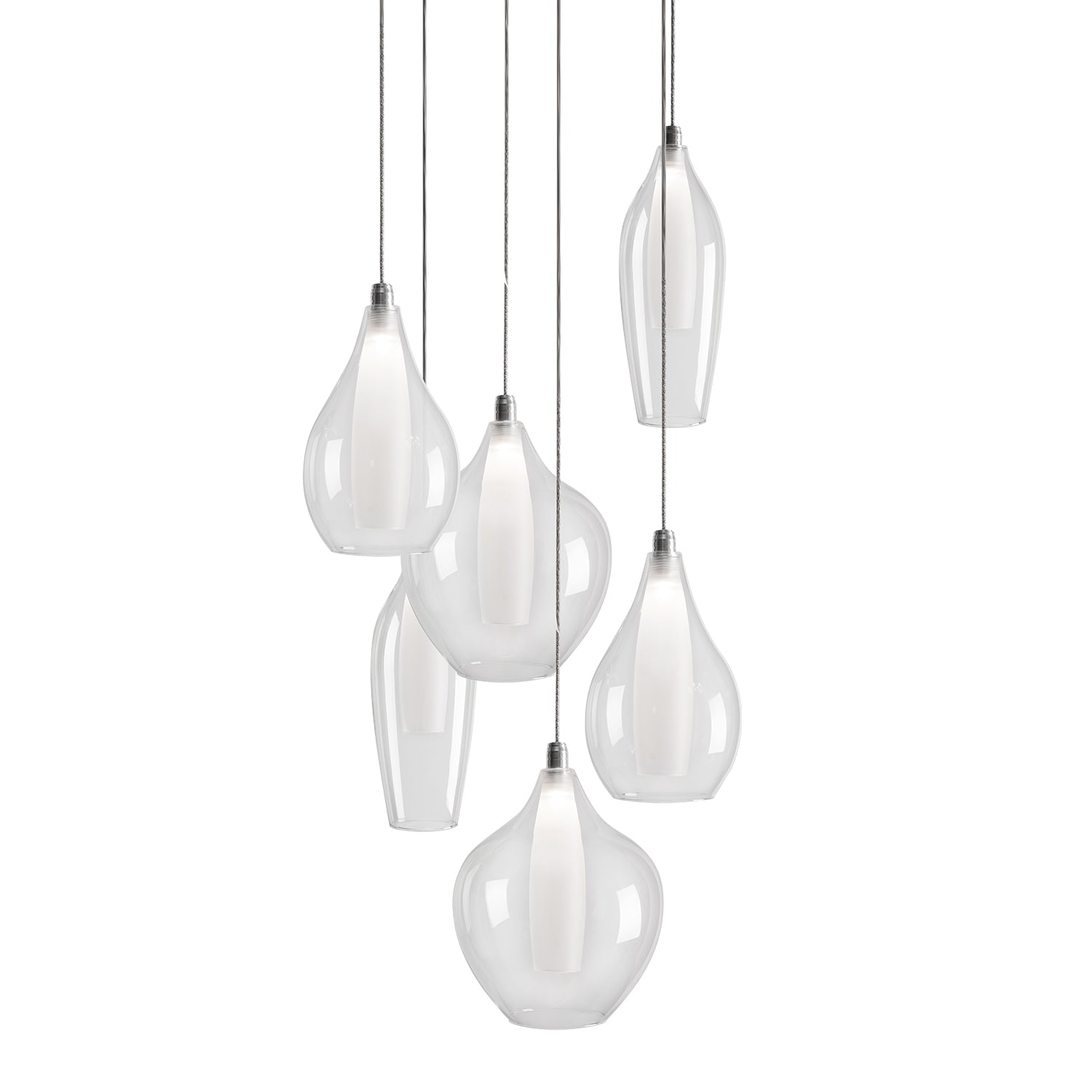 Victoria 6 Head Multi Pendant — Chrome