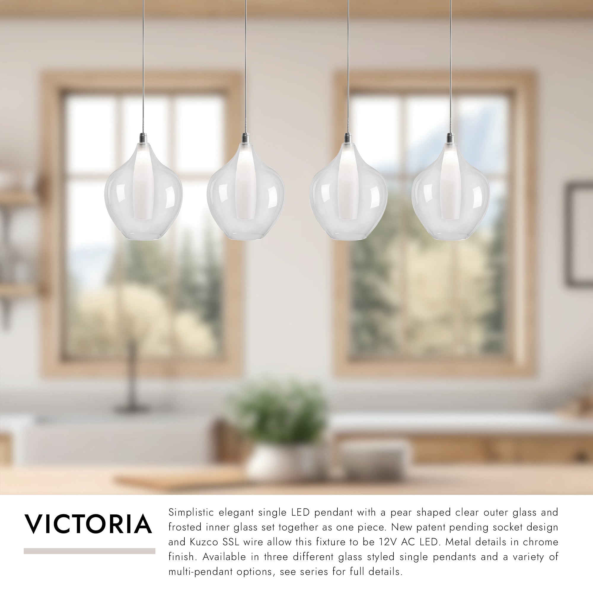 Victoria 7-in 4 Head Multi Pendant