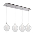Victoria 7-in 4 Head Multi Pendant — Chrome