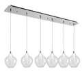 Victoria 7-in 6 Head Multi Pendant — Chrome