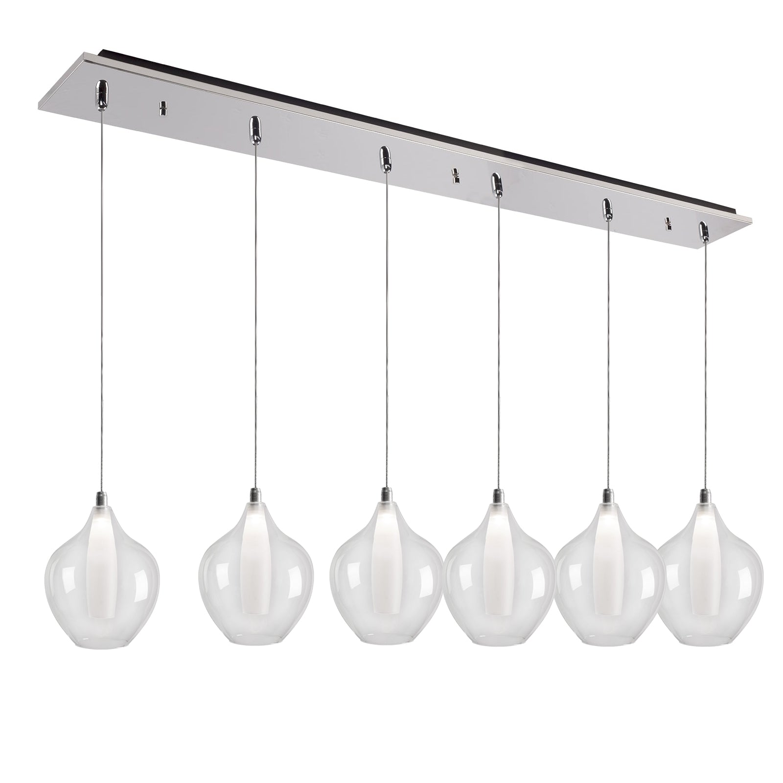 Victoria 7-in 6 Head Multi Pendant — Chrome