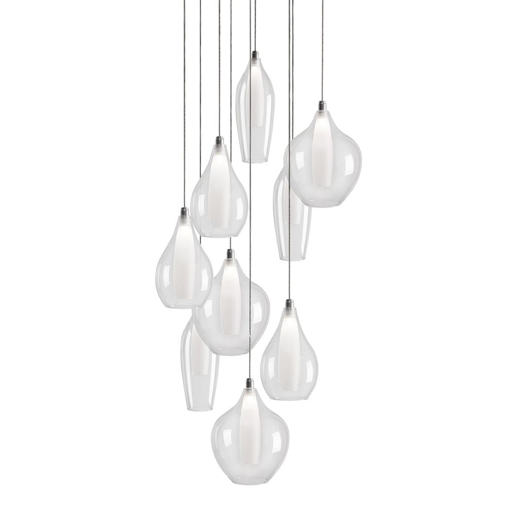 Victoria 9 Head Multi Pendant — Chrome