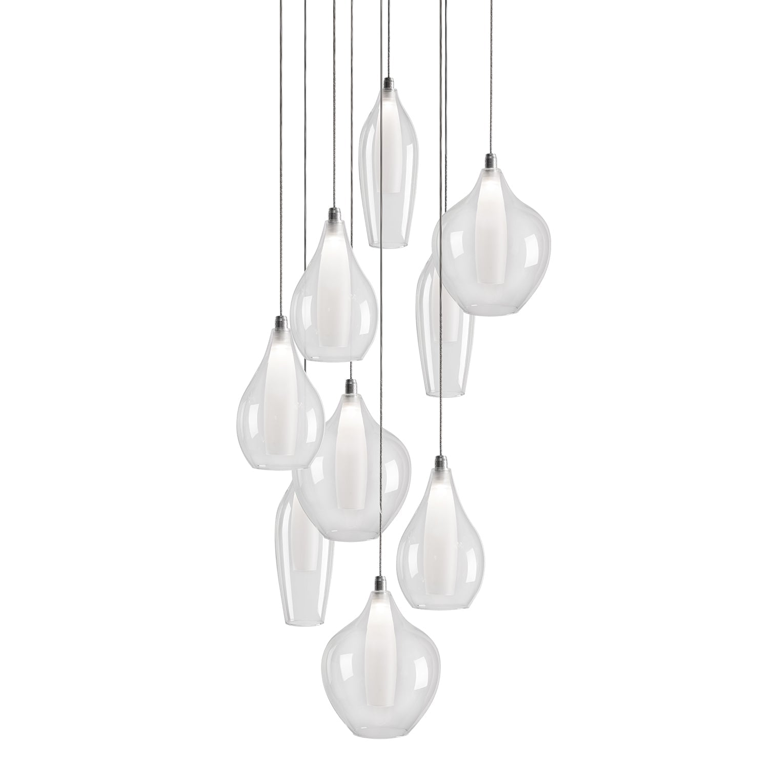 Victoria 9 Head Multi Pendant — Chrome