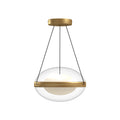 Virgo 12-in Pendant — Brushed Gold/Opal Glass