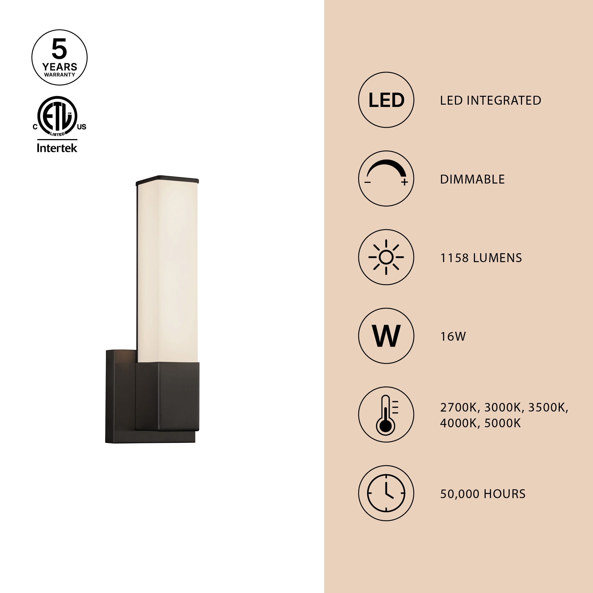 Vivi 14-in Wall/Vanity Light