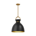 Waldo 14-in Pendant — Aged Gold/Matte Black