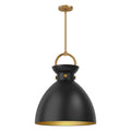 Waldo 18-in Pendant — Aged Gold/Matte Black