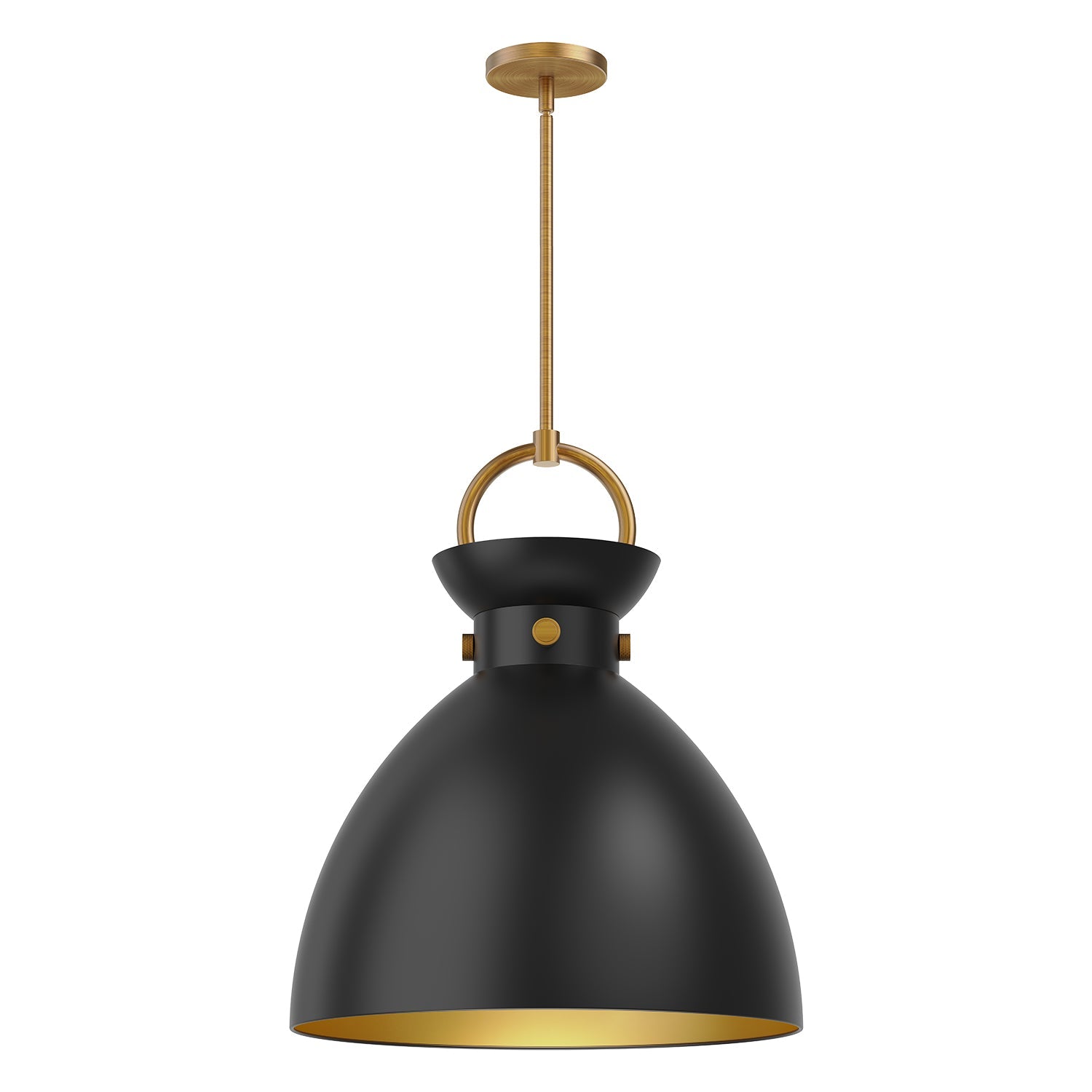 Waldo 18-in Pendant — Aged Gold/Matte Black