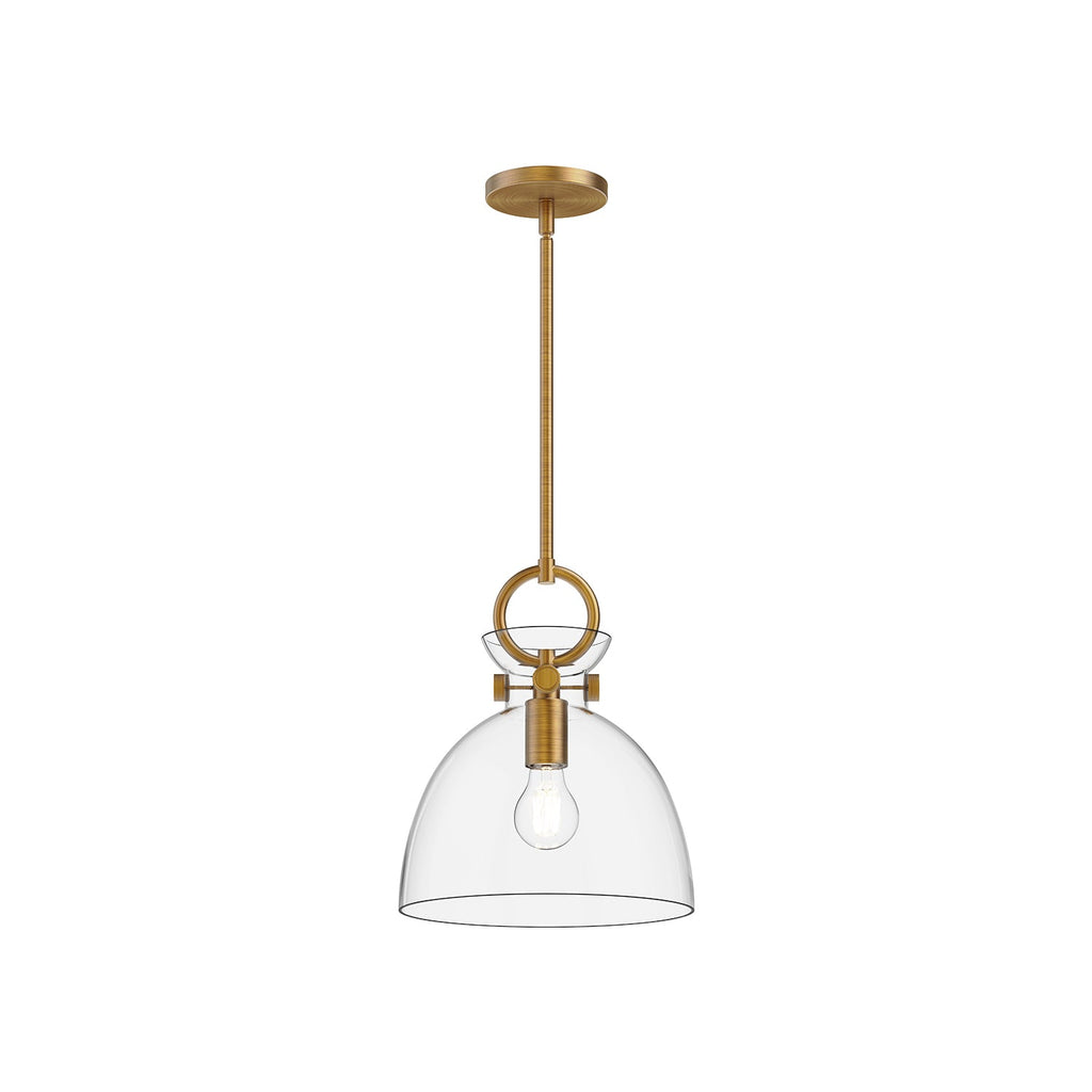 Waldo 11-in Pendant — Aged Gold/Clear