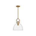 Waldo 11-in Pendant — Aged Gold/Clear