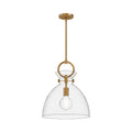 Waldo 14-in Pendant — Aged Gold/Clear
