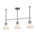 Westlake 34-in Linear Pendant — Brushed Nickel/Glossy Opal Glass
