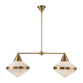 Willard 41-in Linear Pendant — Vintage Brass/Opal Matte Glass
