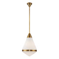 Willard 22-in Pendant — Vintage Brass/Opal Matte Glass