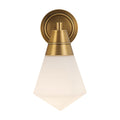 Willard 6-in Wall/Vanity Light — Vintage Brass/Opal Matte Glass