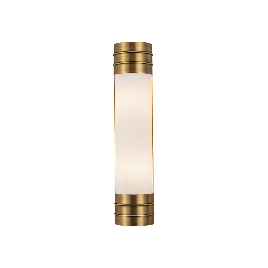 Willard 18-in Wall/Vanity Light — Vintage Brass/Opal Matte Glass