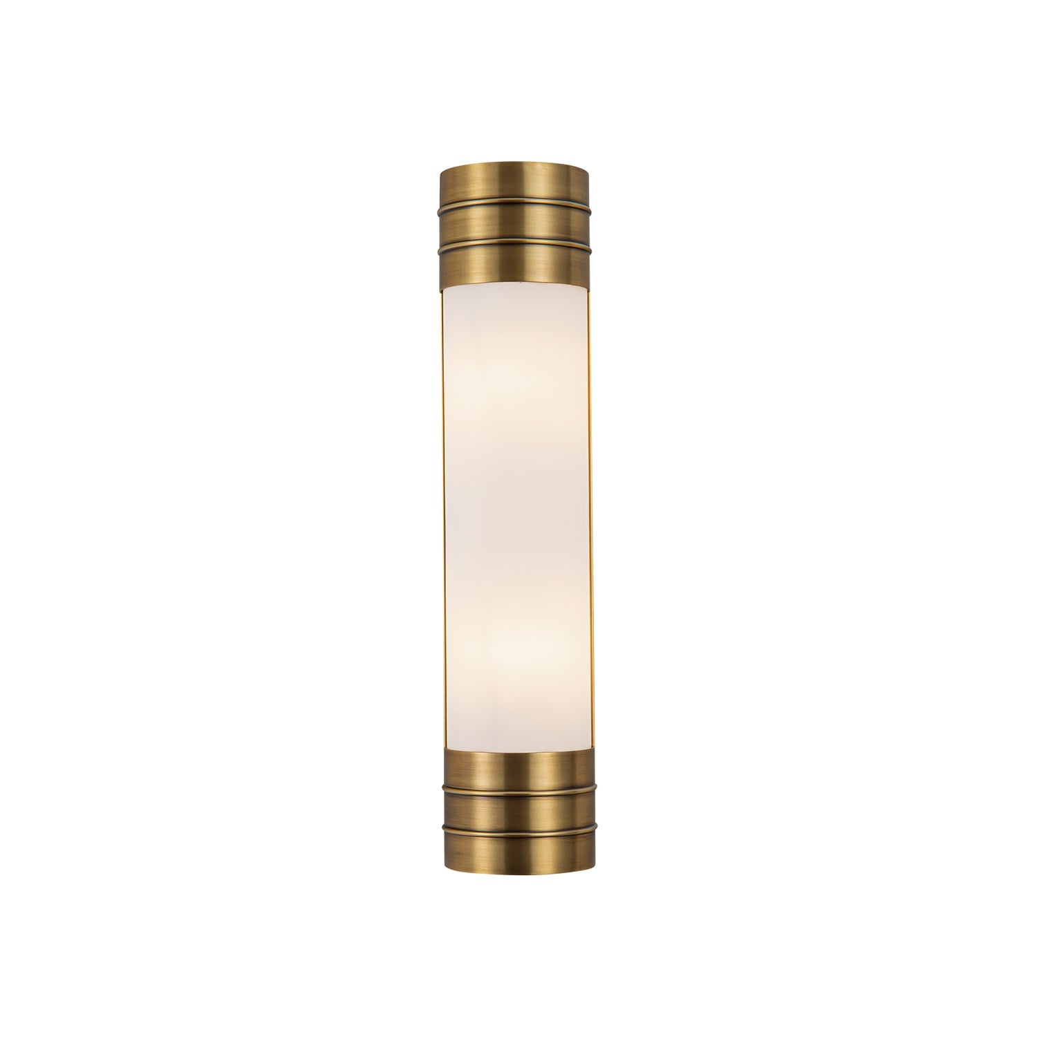 Willard 18-in Wall/Vanity Light — Vintage Brass/Opal Matte Glass